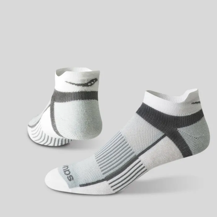 Saucony Accessories Men Inferno Cushioned No Show Tab 3Pack Socks White