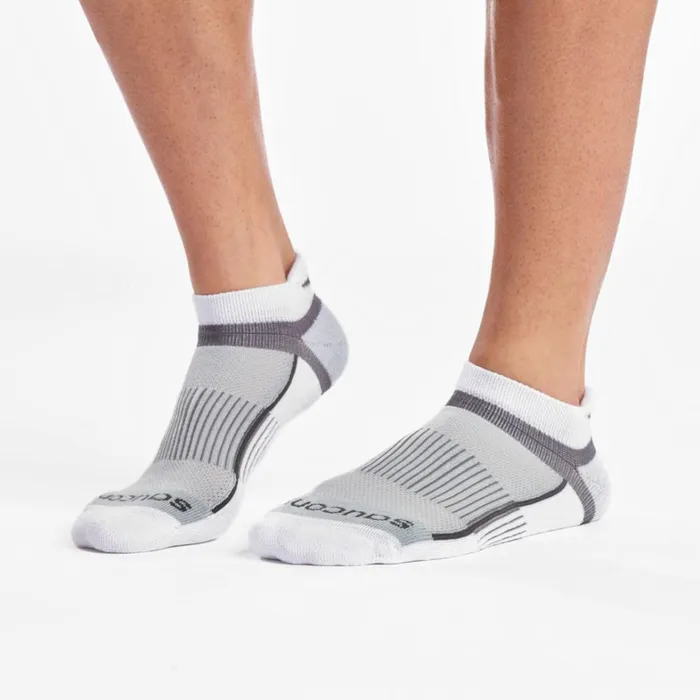 Saucony Accessories Men Inferno Cushioned No Show Tab 3Pack Socks White