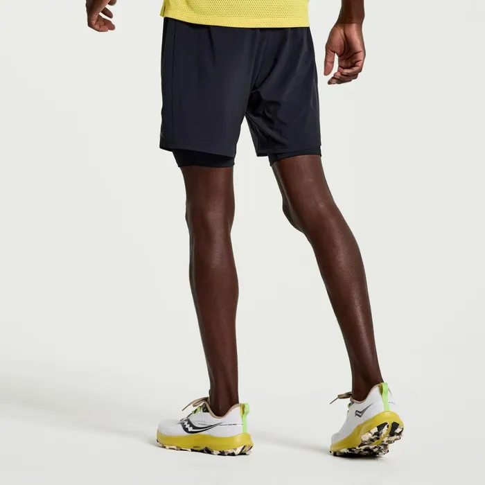 Saucony Bottoms Men Outpace 7034 2In1 Short Black