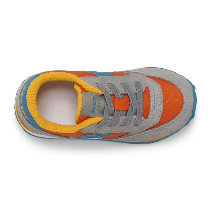 Saucony Kids Jazz Jr Sneaker Greyorangeblue