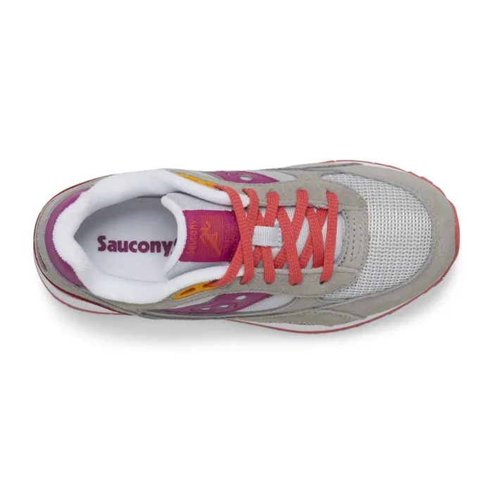 Saucony Kids Shadow 6000 Sneaker Greypurplecoral
