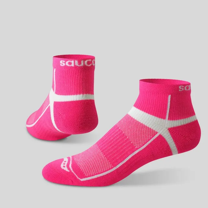 Saucony Socks Women Inferno Quarter 3Pack Socks Bright Pink