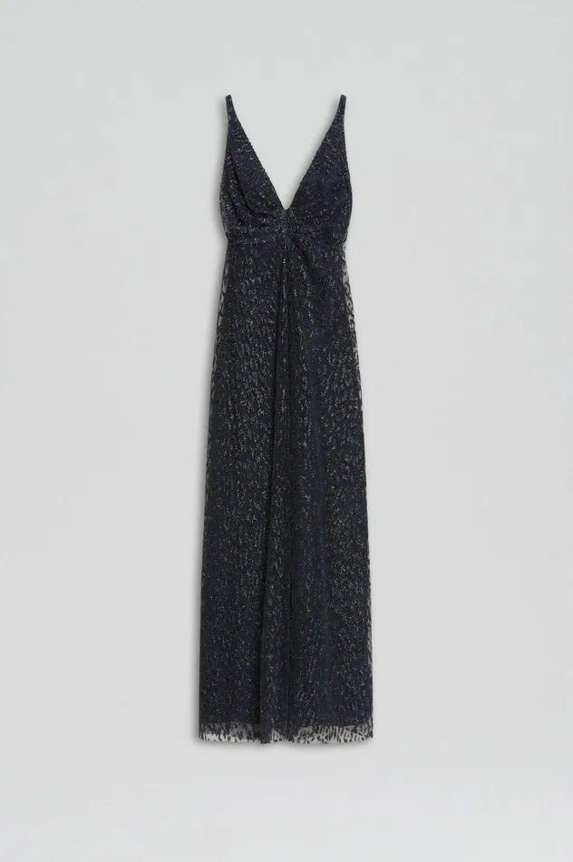 Scanlan Theodore Dresses Women TINSEL PRINT GOWN NAVY