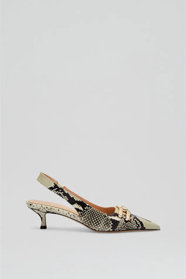 Scanlan Theodore GOLD TRIM SLINGBACK 45 STONE Women Shoes Scanlan Theodore GOLD TRIM SLINGBACK 45 STONE Women Shoes