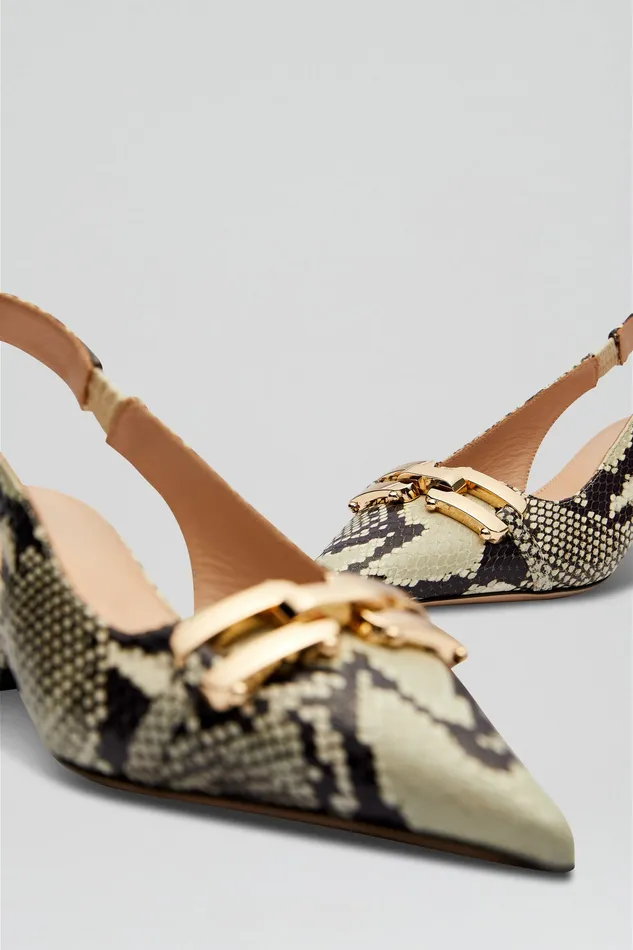 Scanlan Theodore GOLD TRIM SLINGBACK 45 STONE Women Shoes Scanlan Theodore GOLD TRIM SLINGBACK 45 STONE Women Shoes