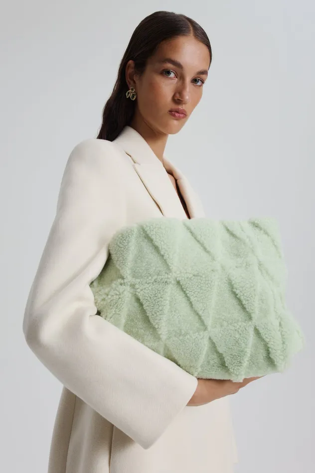 Scanlan Theodore SHEARLING TOTE MINT Women Bags