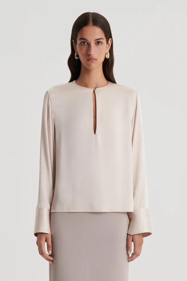Scanlan Theodore SILK SATIN TOP MINK Women Tops
