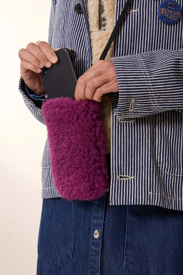 Scarves and Beanies Women Leon and Harper Ostende Pln Pouch Purple