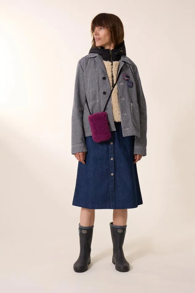 Scarves and Beanies Women Leon and Harper Ostende Pln Pouch Purple