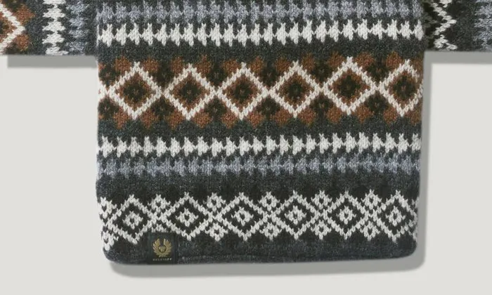 Scarves MenWomen Belstaff Thistle Fair Isle Scarf Multi Colour Scarves MenWomen Belstaff Thistle Fair Isle Scarf Multi Colour
