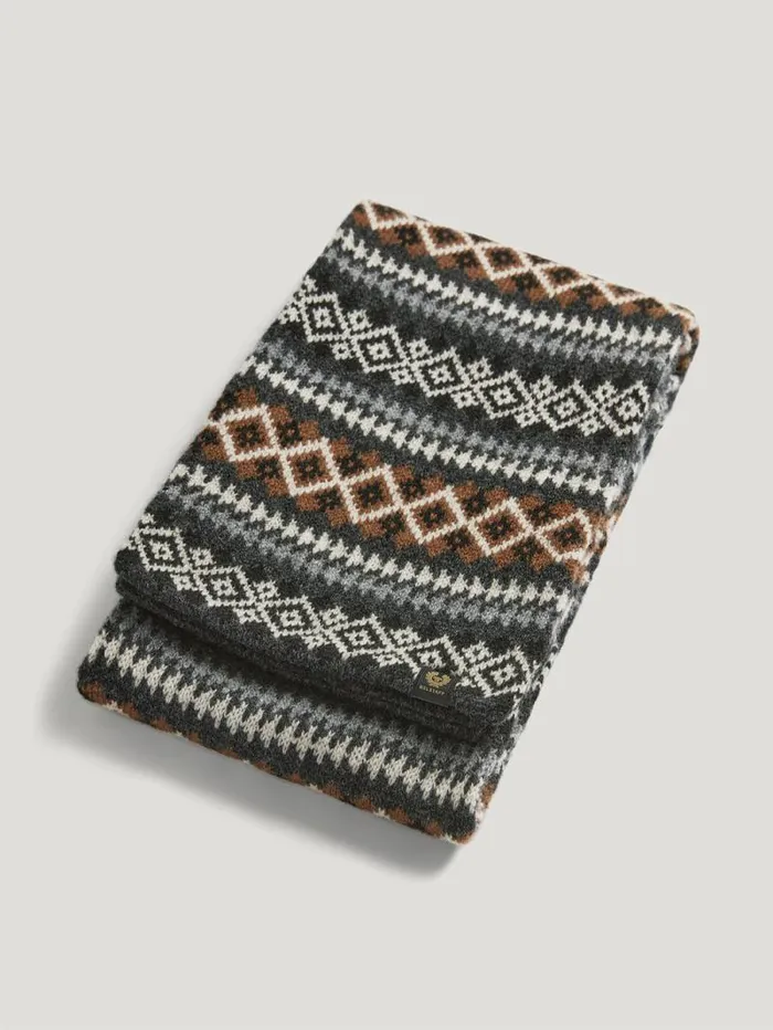 Scarves MenWomen Belstaff Thistle Fair Isle Scarf Multi Colour Scarves MenWomen Belstaff Thistle Fair Isle Scarf Multi Colour