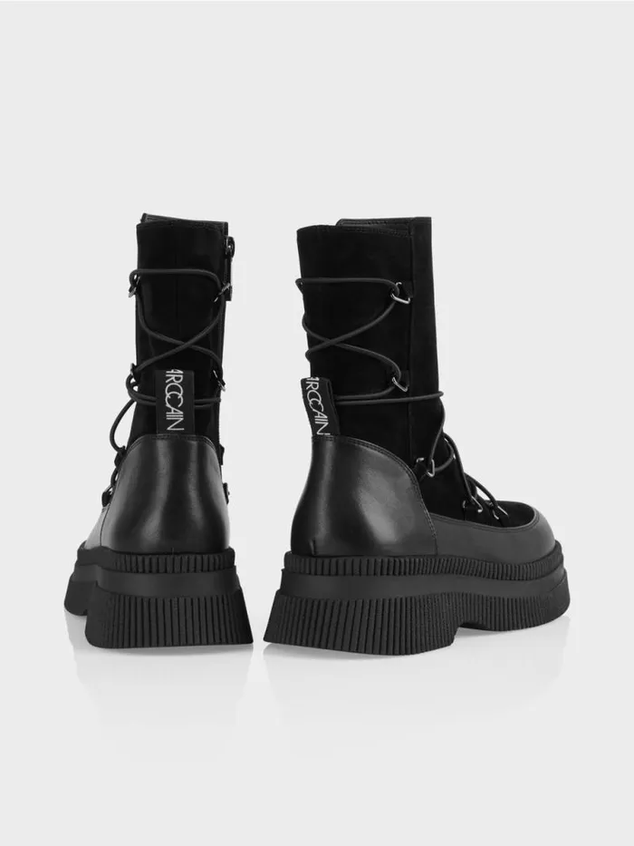 Schuhe Damen Marc Cain Boot Mit Geriffelter Sohle Black