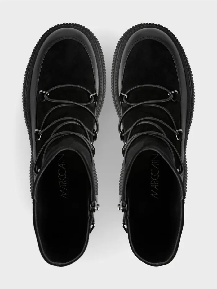 Schuhe Damen Marc Cain Boot Mit Geriffelter Sohle Black