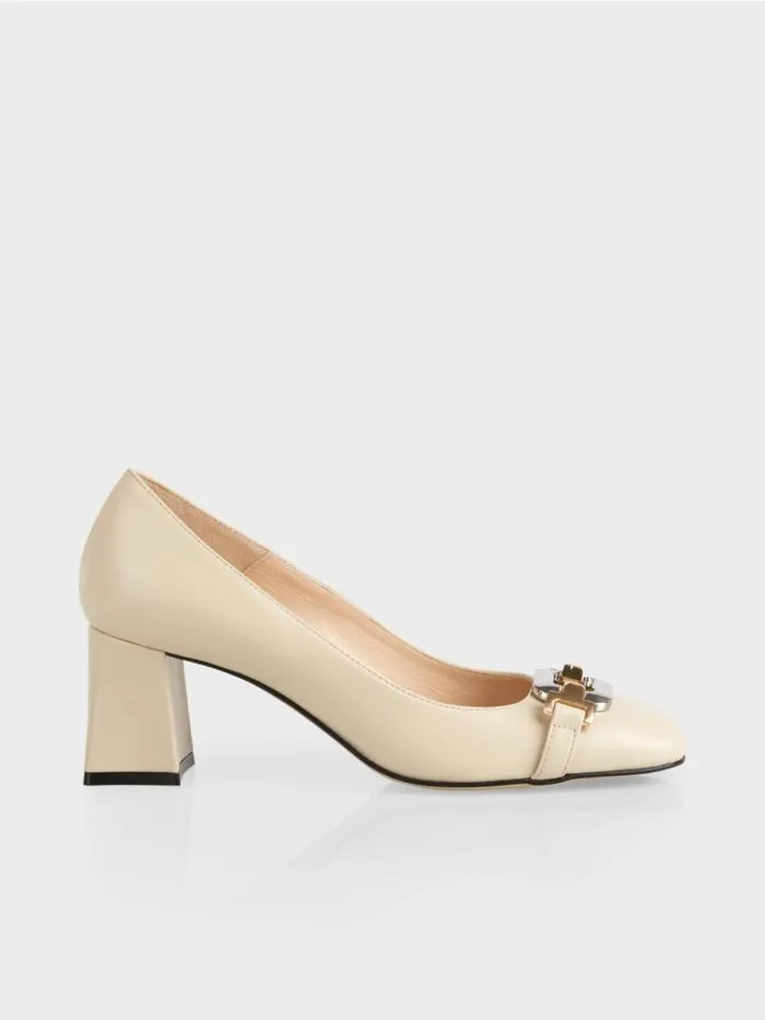 Schuhe Damen Marc Cain Pumps Mit Spange Dark Cream