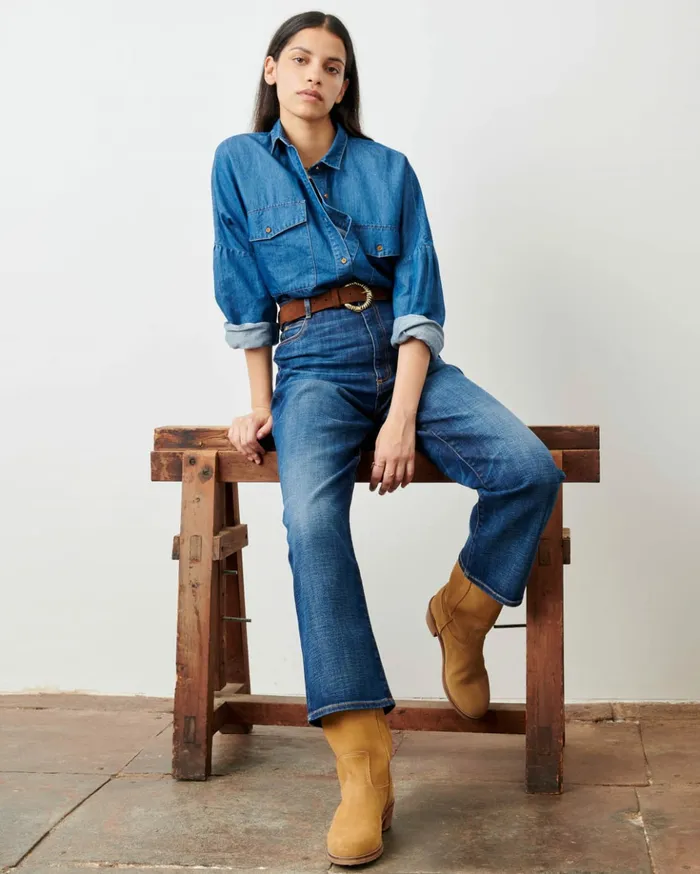 Sessn Womens Shirts And Blouses Botania Indigo On Sale