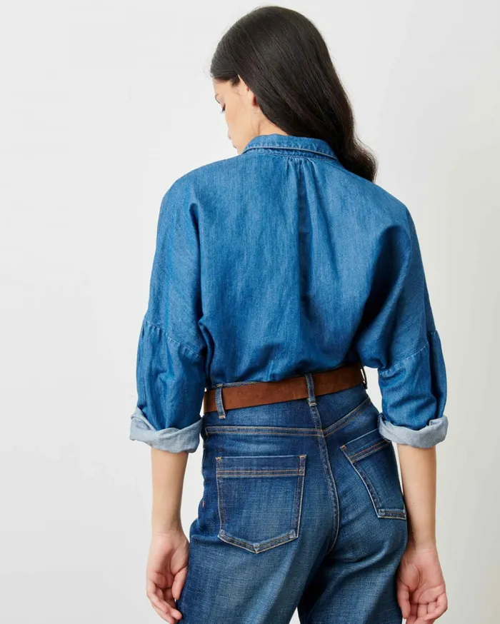 Sessn Womens Shirts And Blouses Botania Indigo On Sale
