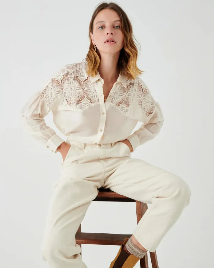 Sessn Womens Shirts And Blouses Trinite Antic White Online