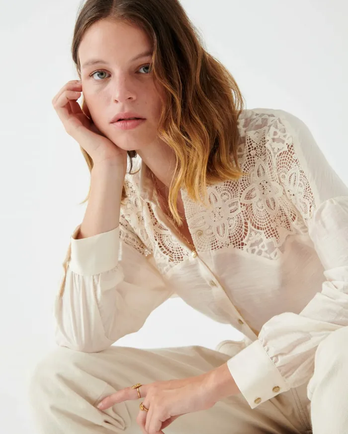 Sessn Womens Shirts And Blouses Trinite Antic White Online