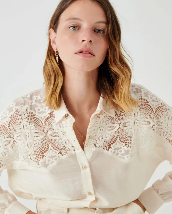 Sessn Womens Shirts And Blouses Trinite Antic White Online