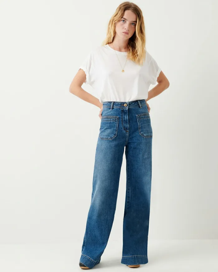 Sessn Womens Trousers Johnny o Vintage Blue