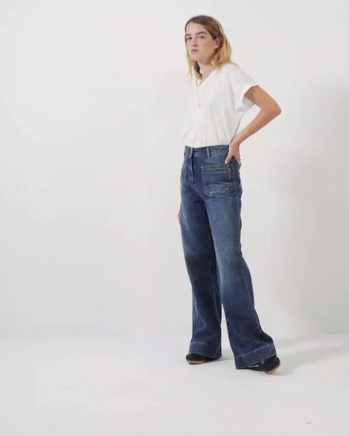 Sessn Womens Trousers Johnny o Vintage Blue