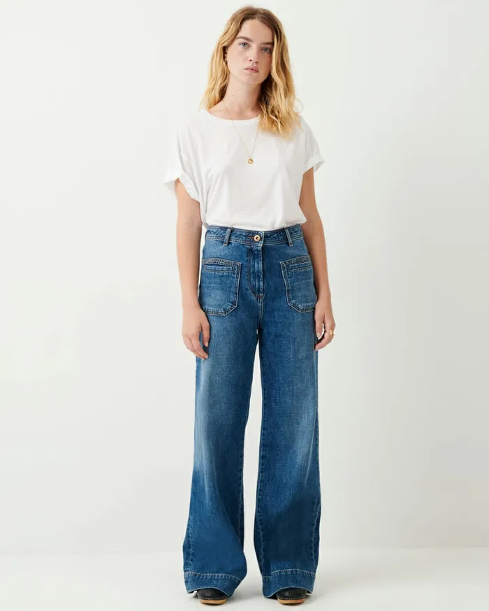 Sessn Womens Trousers Johnny o Vintage Blue