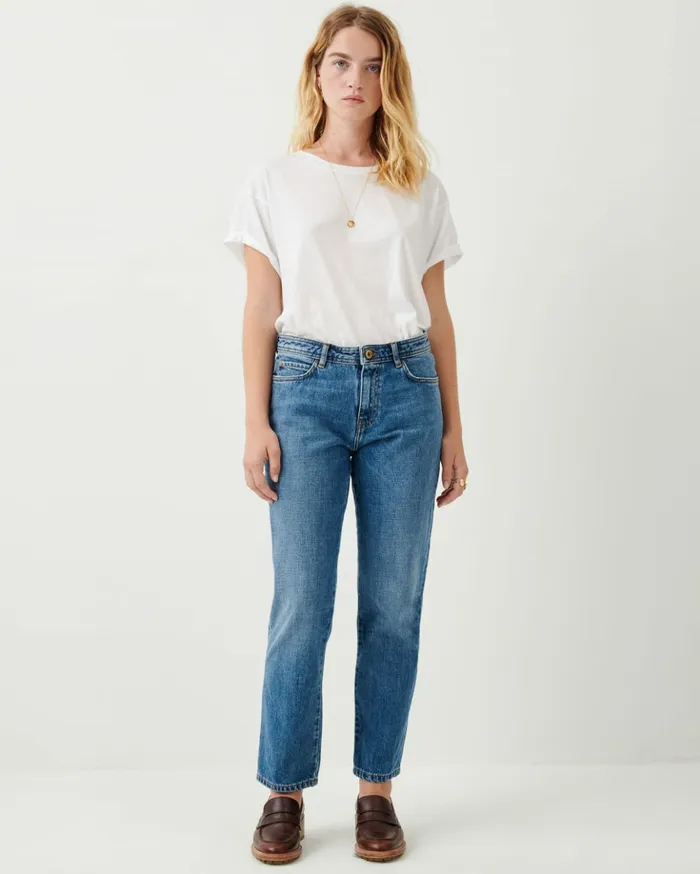 Sessn Womens Trousers Santi dad o Vintage Blue