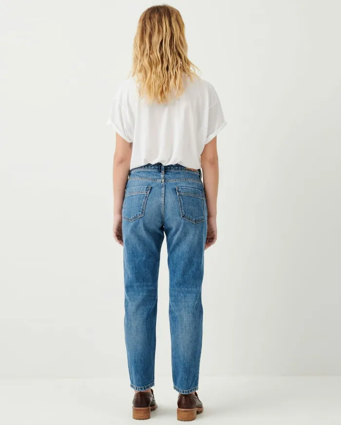 Sessn Womens Trousers Santi dad o Vintage Blue