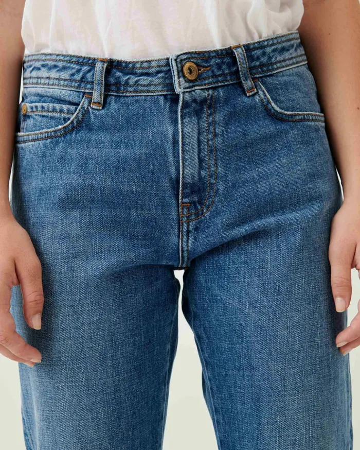 Sessn Womens Trousers Santi dad o Vintage Blue