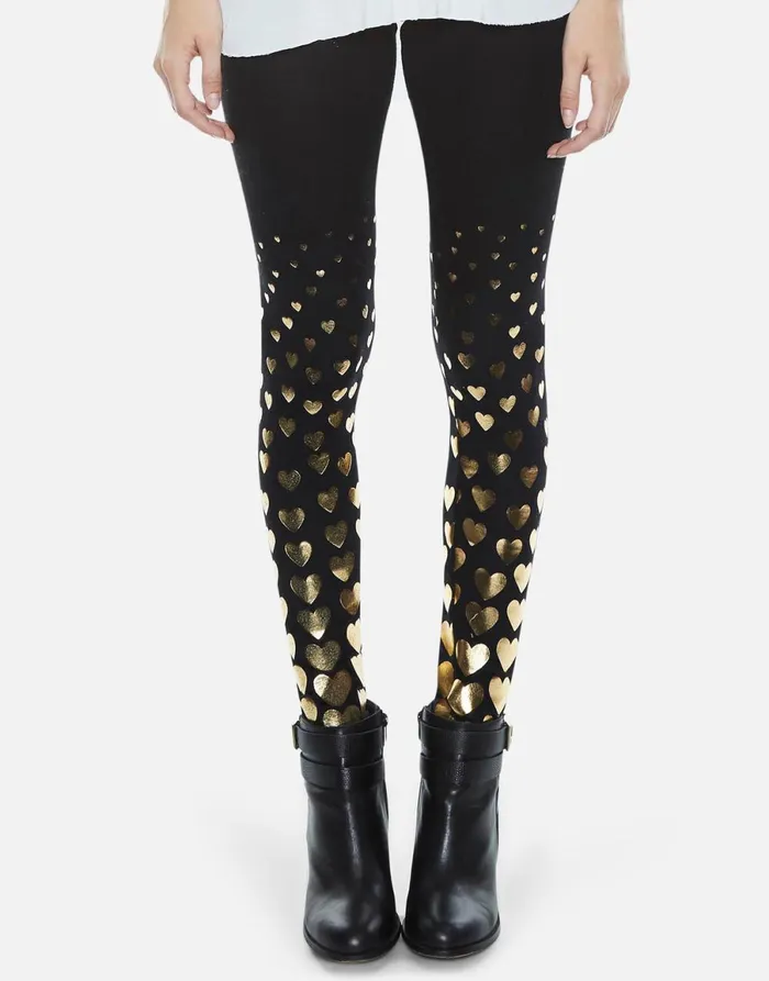 Shae All Over Foil Hearts Black Women039sMen039s Lauren Moshi Hoodies