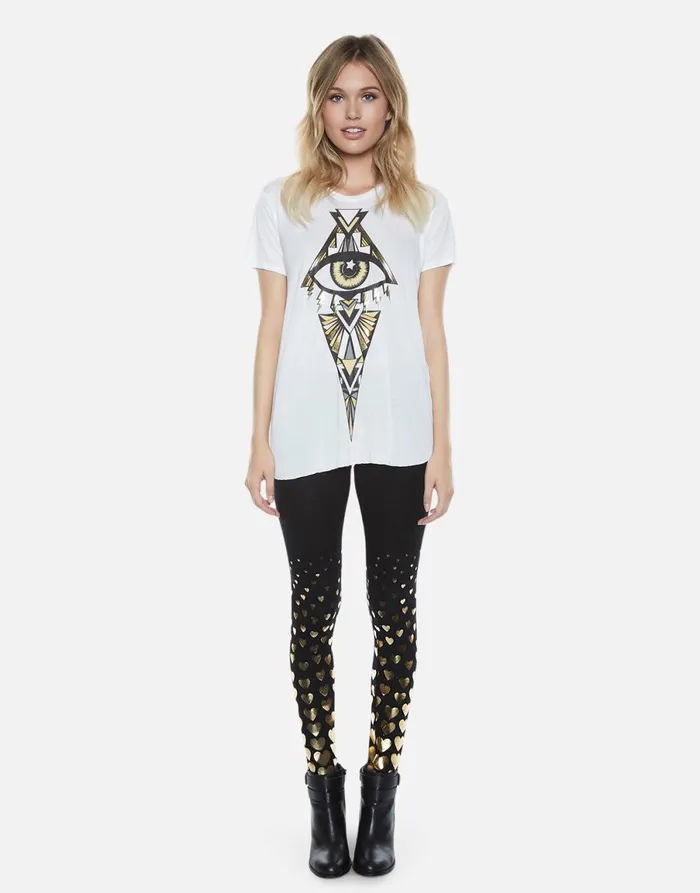 Shae All Over Foil Hearts Black Women039sMen039s Lauren Moshi Hoodies