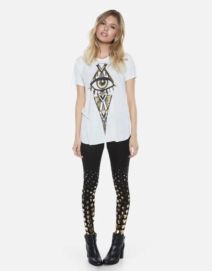 Shae All Over Foil Hearts Black Women039sMen039s Lauren Moshi Hoodies