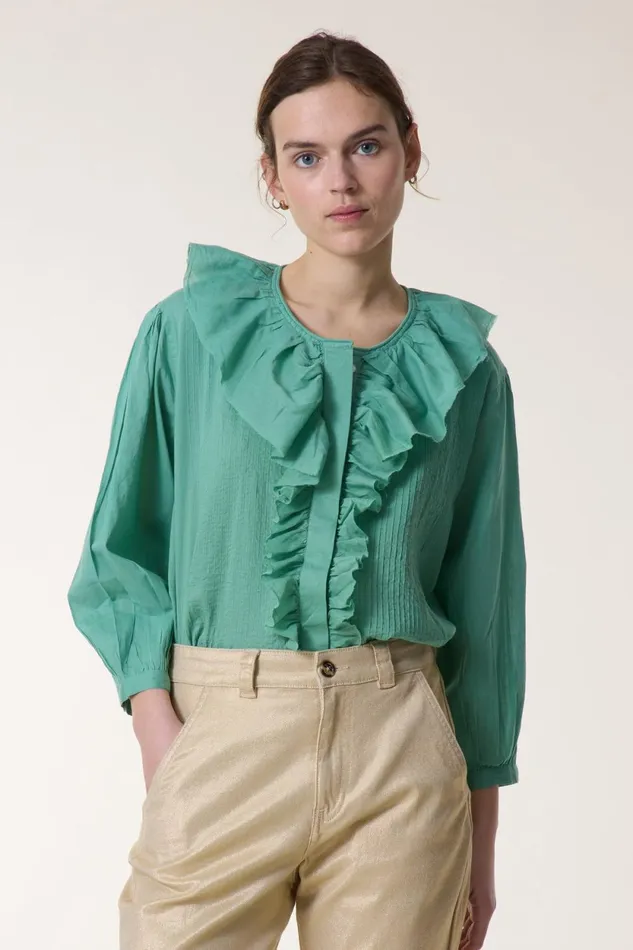Shirts and Blouses Women Leon and Harper Blouse Costin Plain Celadon