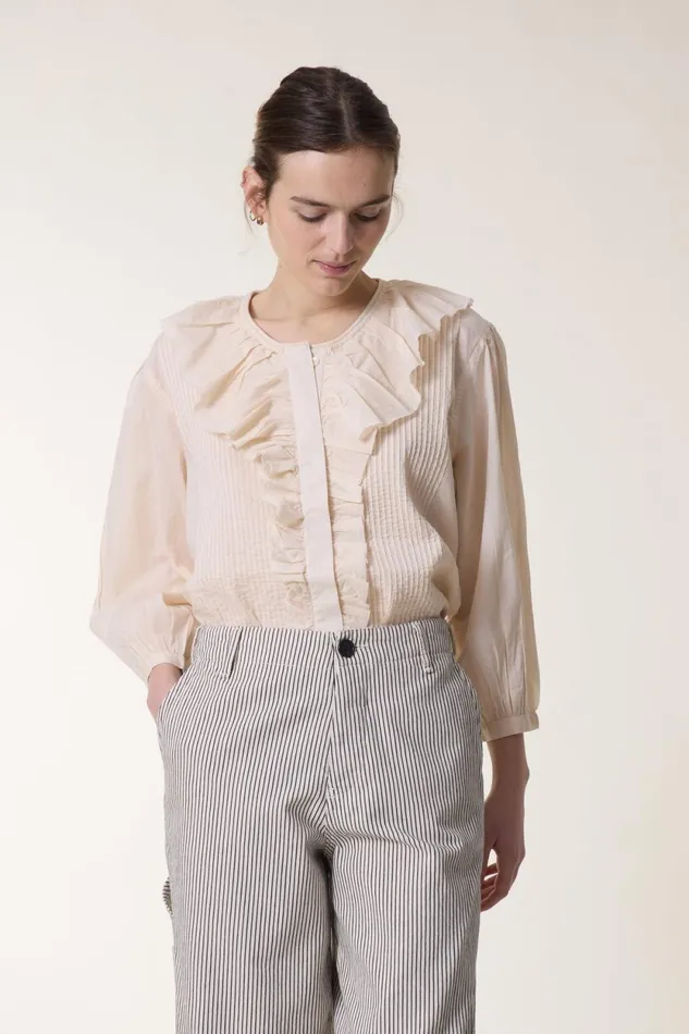 Shirts and Blouses Women Leon and Harper Blouse Costin Plain Ecru