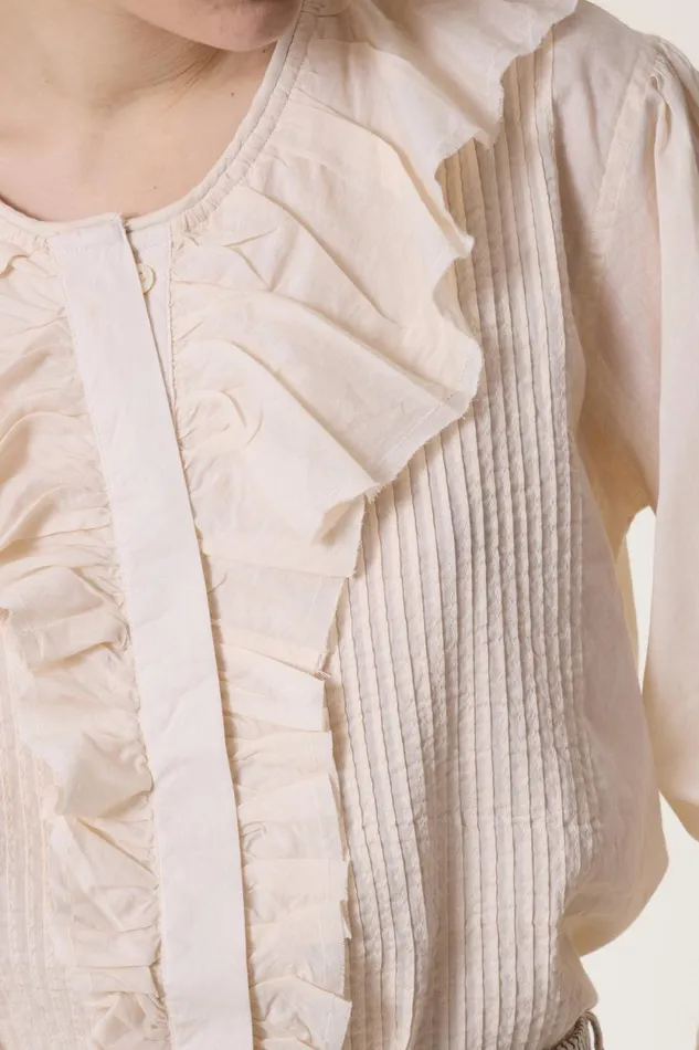 Shirts and Blouses Women Leon and Harper Blouse Costin Plain Ecru