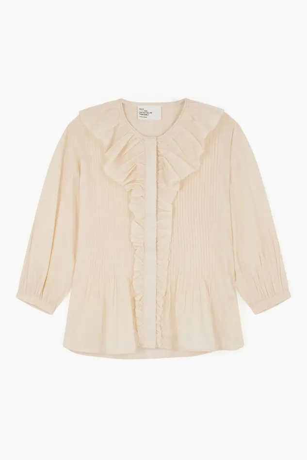 Shirts and Blouses Women Leon and Harper Blouse Costin Plain Ecru
