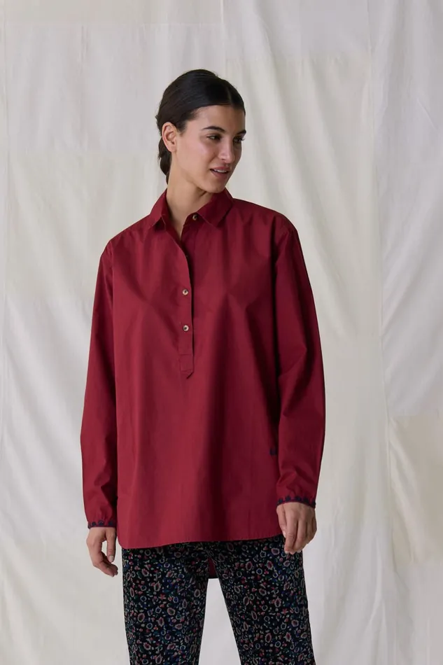 Shirts and Blouses Women Leon and Harper Chipo Plain Shirt Carmin