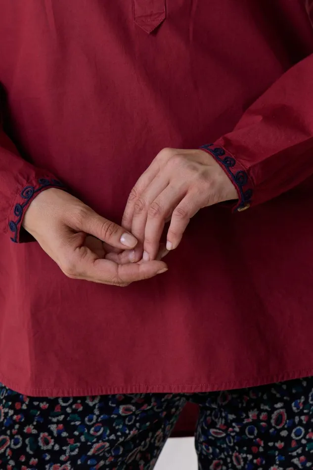 Shirts and Blouses Women Leon and Harper Chipo Plain Shirt Carmin