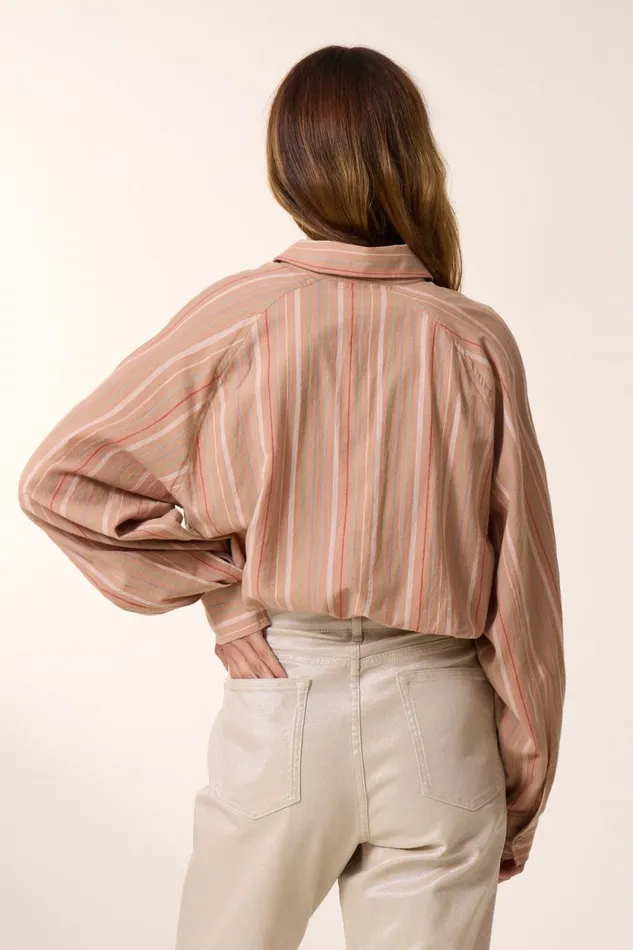 Shirts and Blouses Women Leon and Harper Choral Multi Shirt Beige