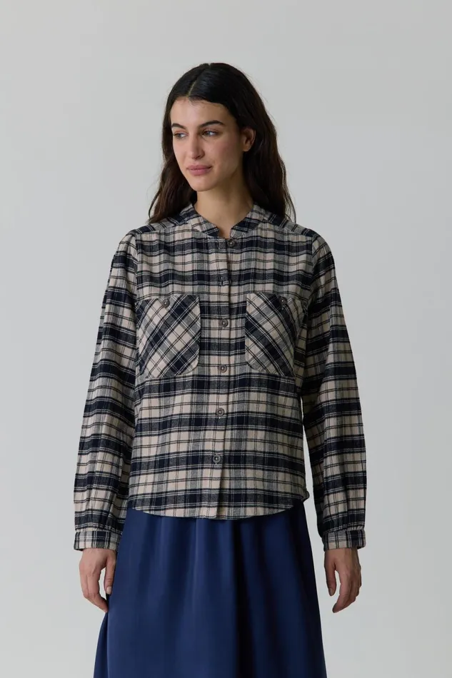 Shirts and Blouses Women Leon and Harper Chrono Check Shirt Black