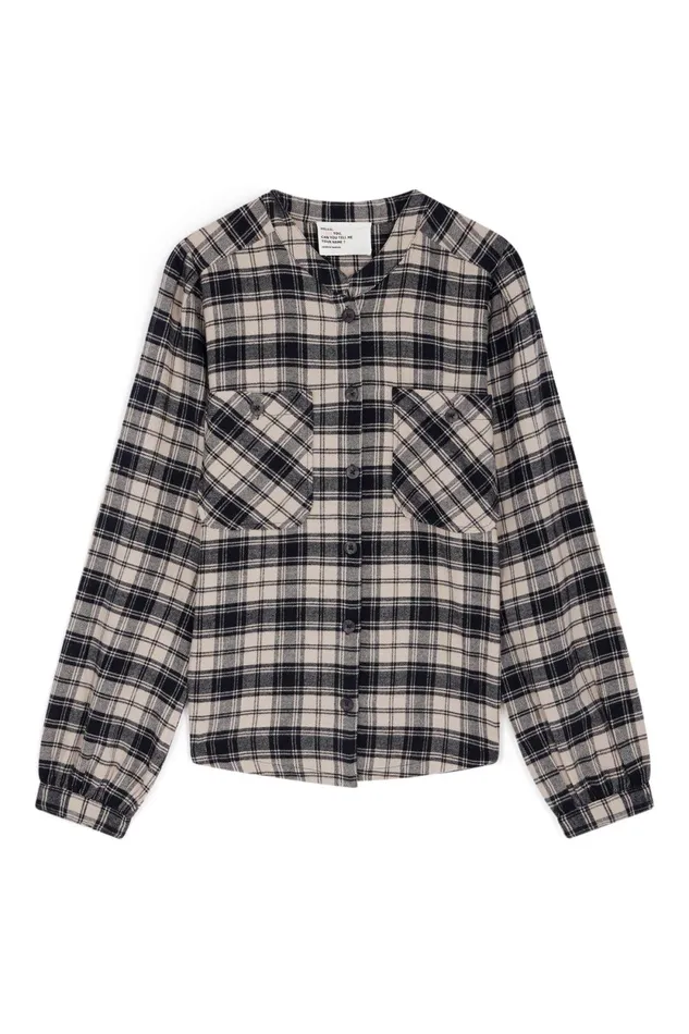 Shirts and Blouses Women Leon and Harper Chrono Check Shirt Black