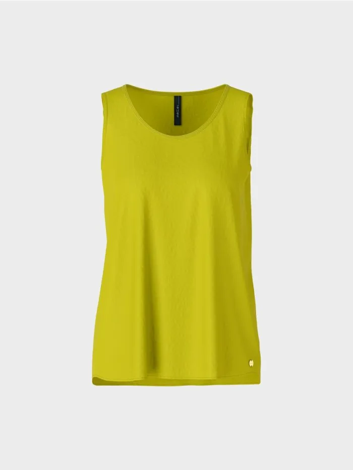 Shirts and Tops Damen Marc Cain Leichtes rmelloses Top Bright Olive Green