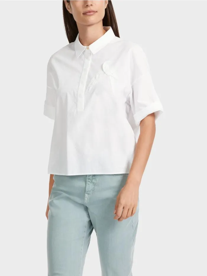 Shirts and Tops Damen Marc Cain PoloShirt Mit Applikation White