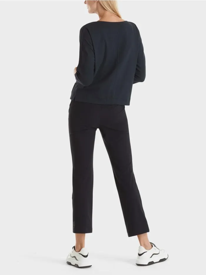 Shirts and Tops Damen Marc Cain Shirt Mit UBootAusschnitt Midnight Blue