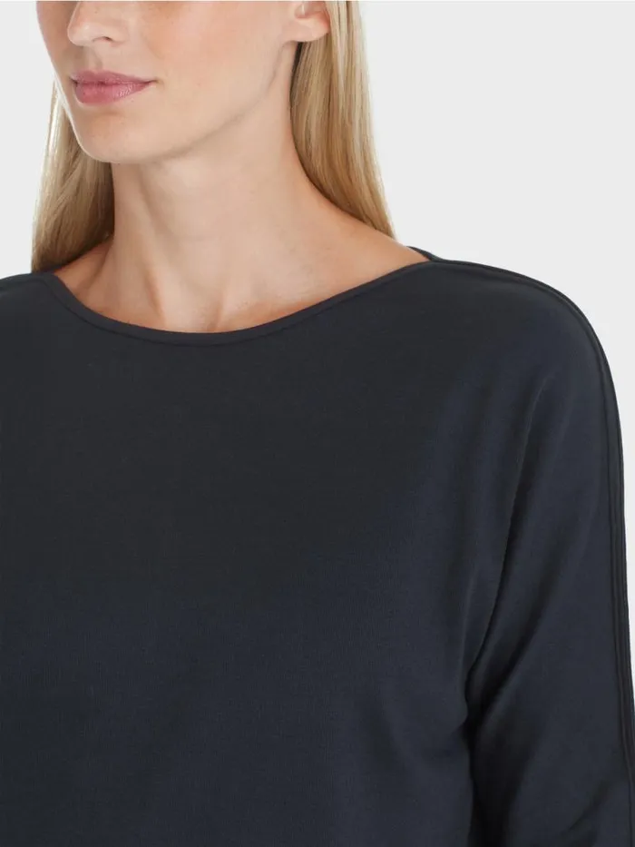 Shirts and Tops Damen Marc Cain Shirt Mit UBootAusschnitt Midnight Blue