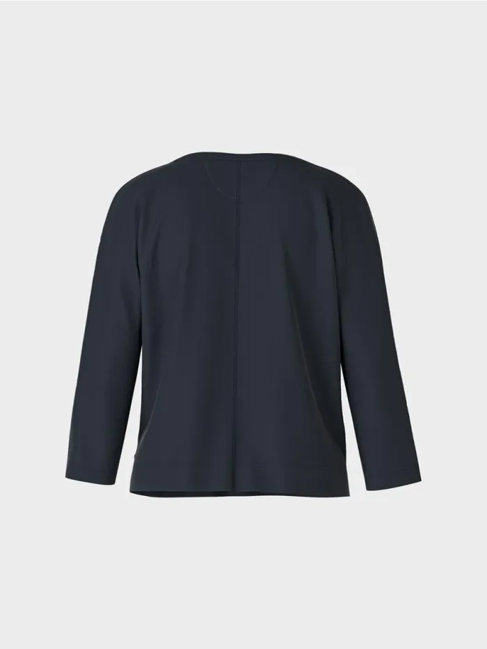 Shirts and Tops Damen Marc Cain Shirt Mit UBootAusschnitt Midnight Blue