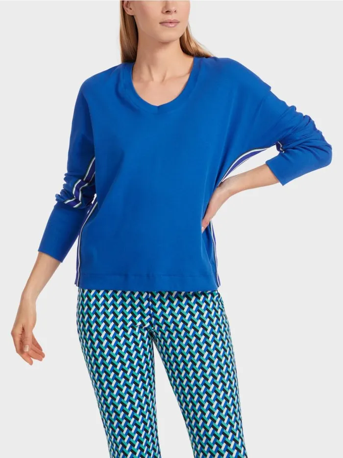 Shirts and Tops Damen Marc Cain TShirt In Kimonoform Bright Royal Blue
