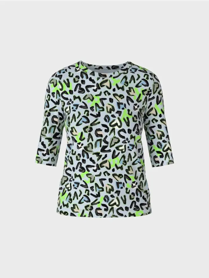 Shirts and Tops Damen Marc Cain TShirt Mit AlloverPrint Soft Powder Blue