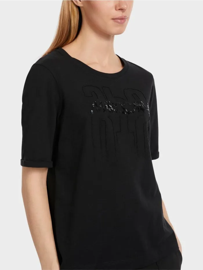 Shirts and Tops Damen Marc Cain TShirt Mit Applikation Black