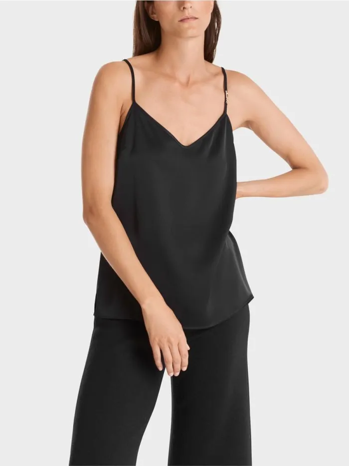 Shirts and Tops Damen Marc Cain Top Mit Schmaler Kette Black